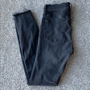 Madewell 9” high-rise skinny with ripped knees